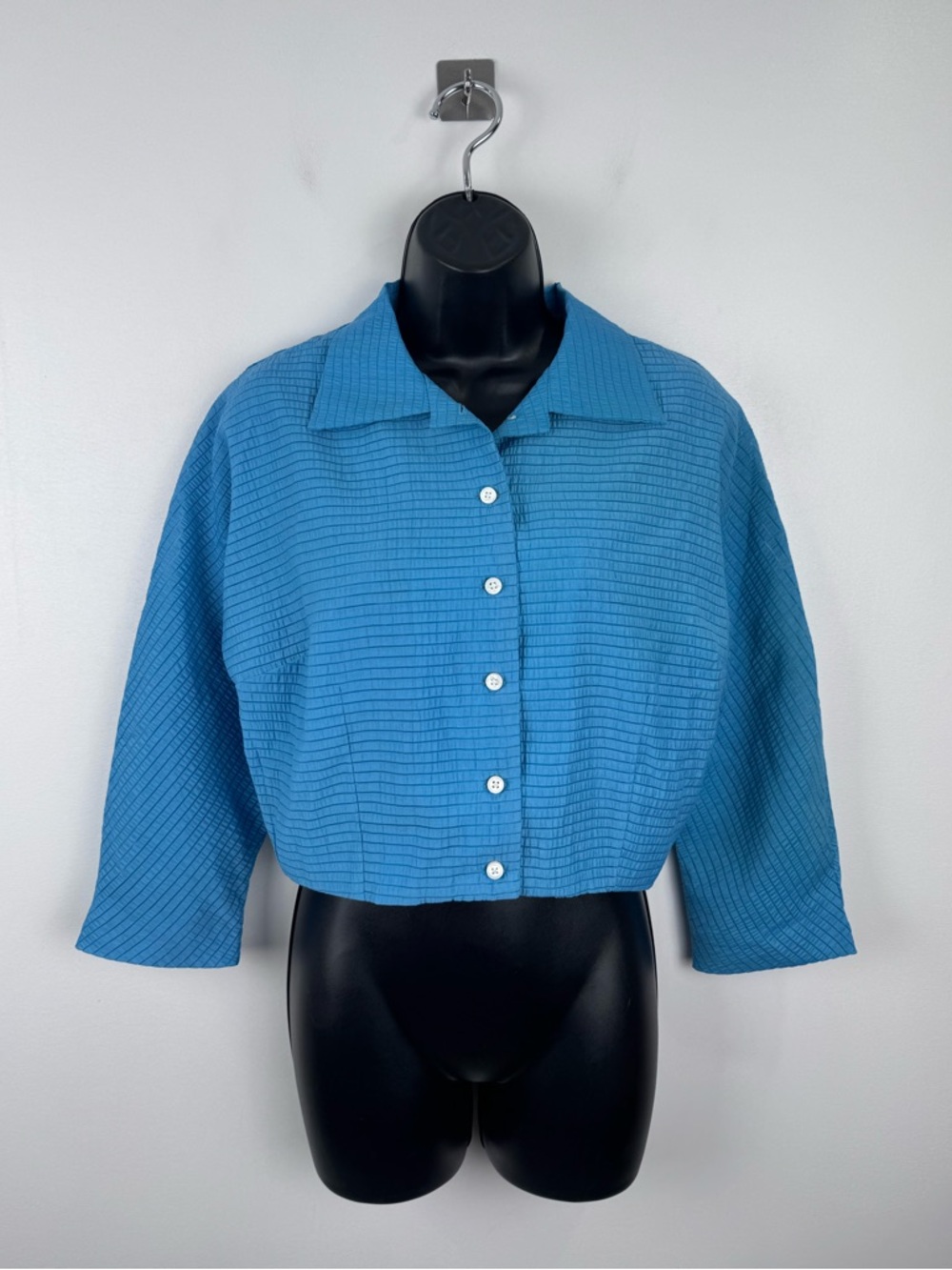 NWT Frances Valentine Women Bolero Blue Blazer Jacket Size Small
